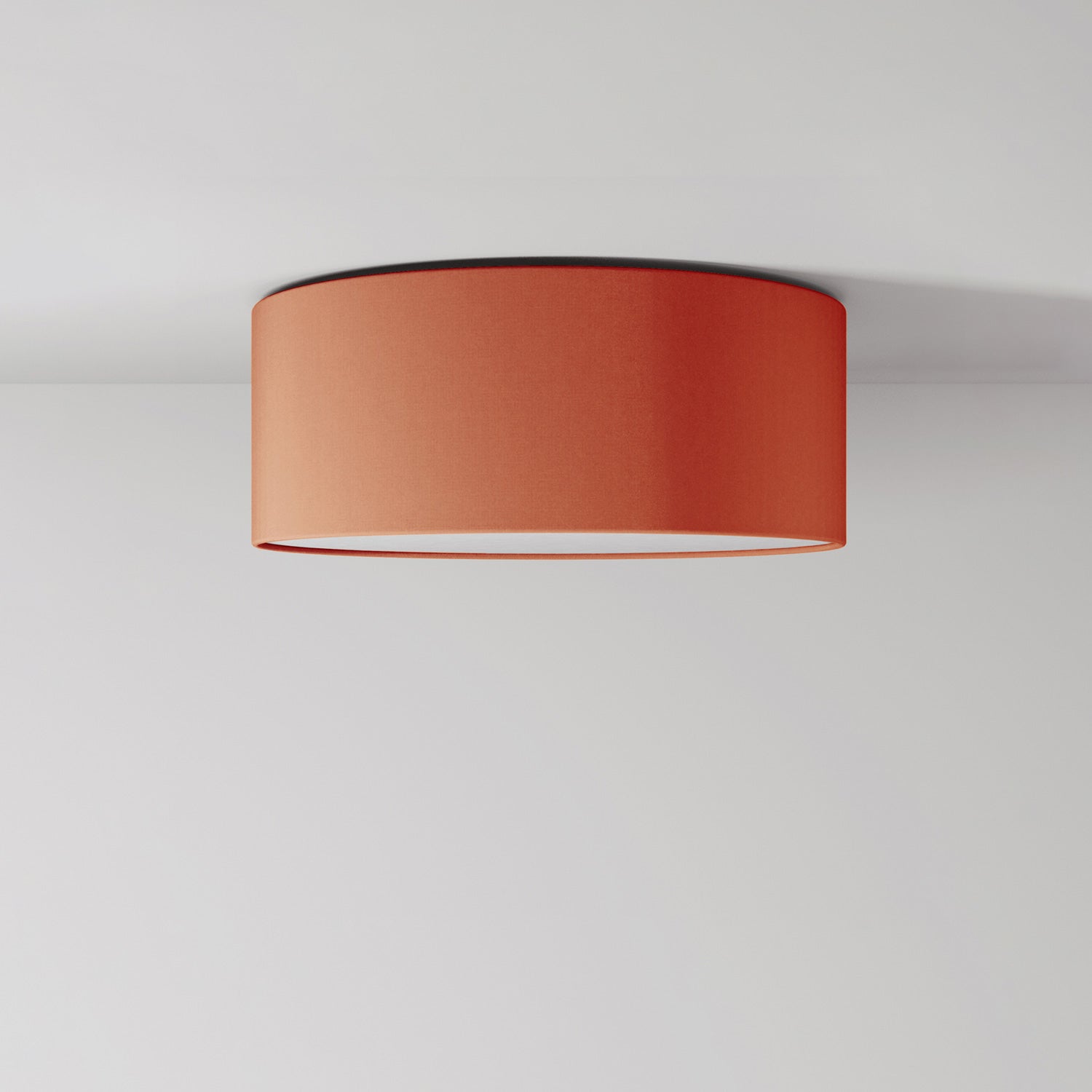 Plafoniera in tessuto Small Cinette aragosta - Made in Italy