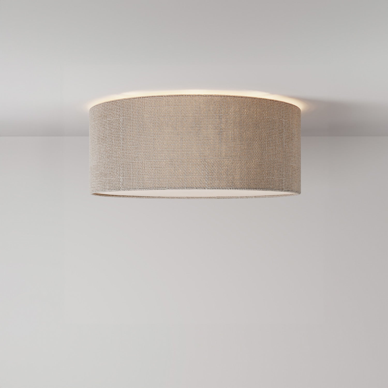 Plafoniera in tessuto Small Juta chiara - Made in Italy