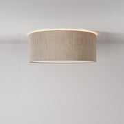 Plafoniera in tessuto Small Juta chiara - Made in Italy