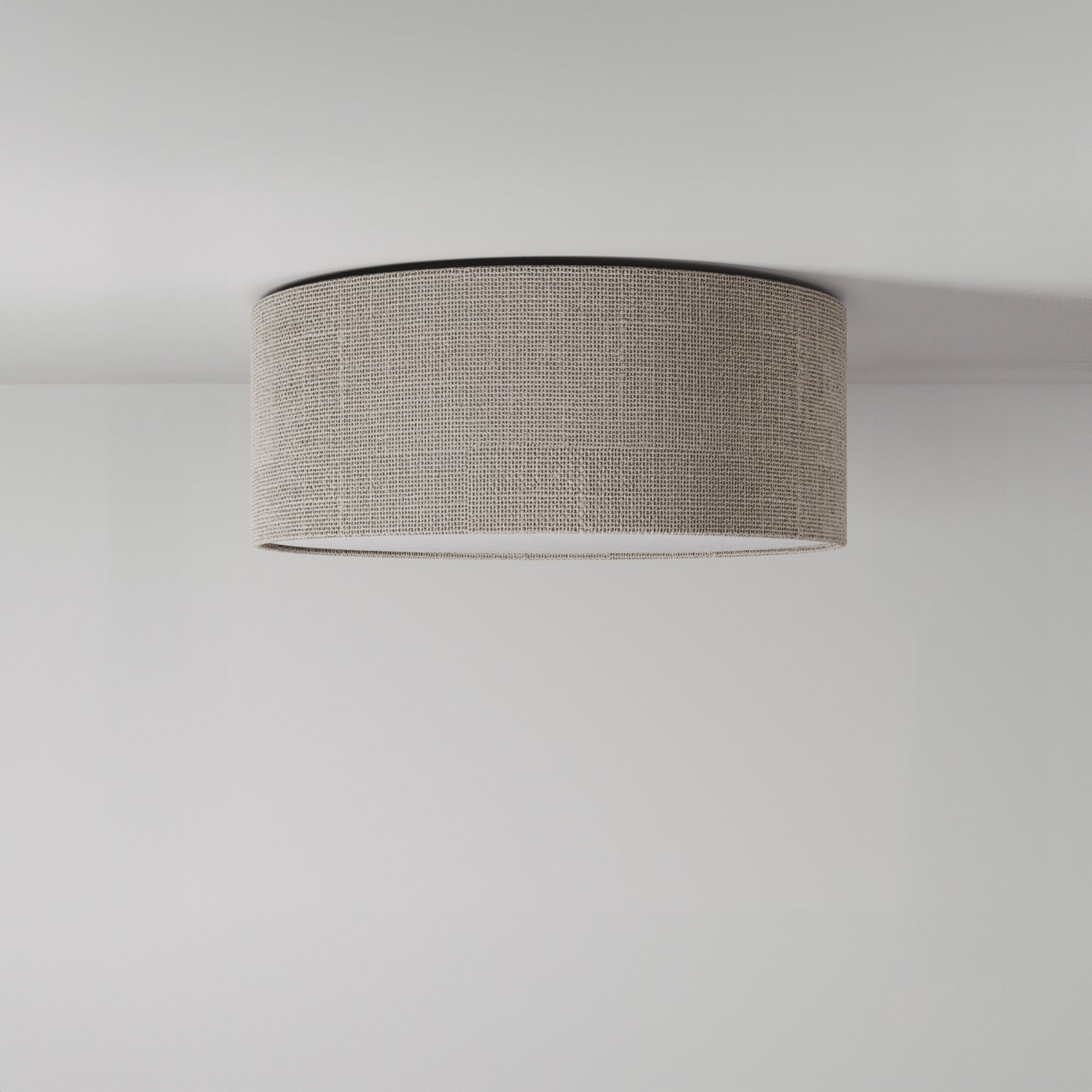 Plafoniera in tessuto Small Juta chiara - Made in Italy