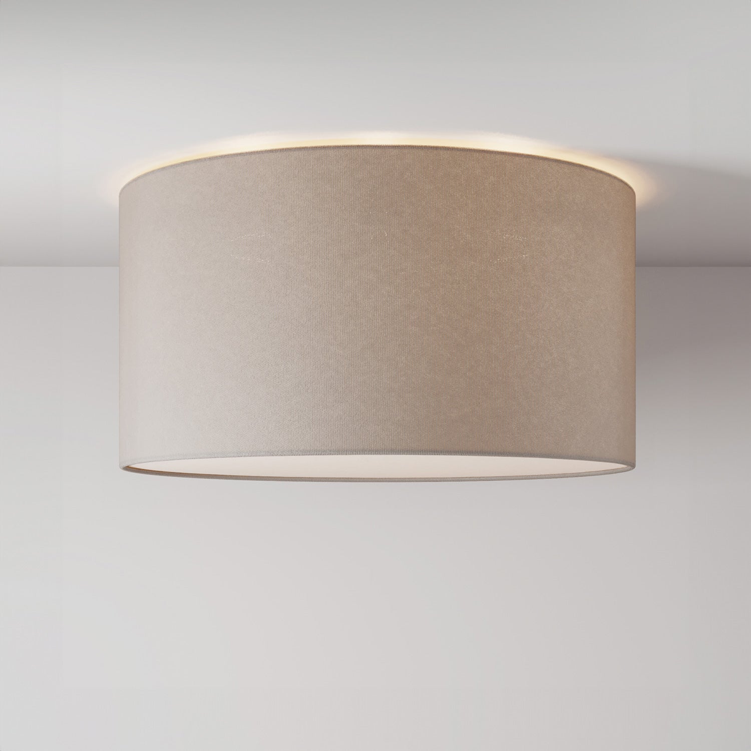 Plafoniera in tessuto Medium Camelot grigio - Made in Italy