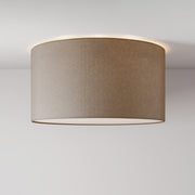 Plafoniera in tessuto Medium Camelot marrone - Made in Italy