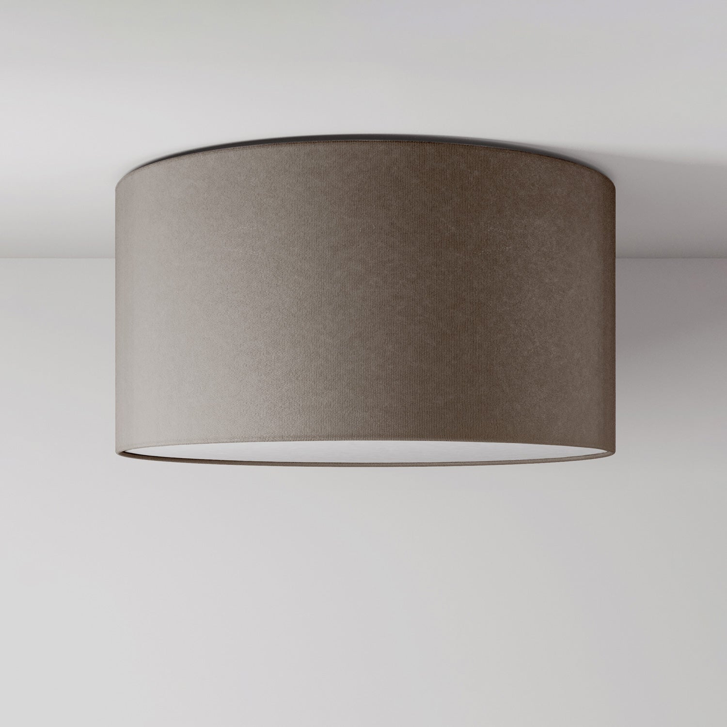 Plafoniera in tessuto Medium Camelot marrone - Made in Italy