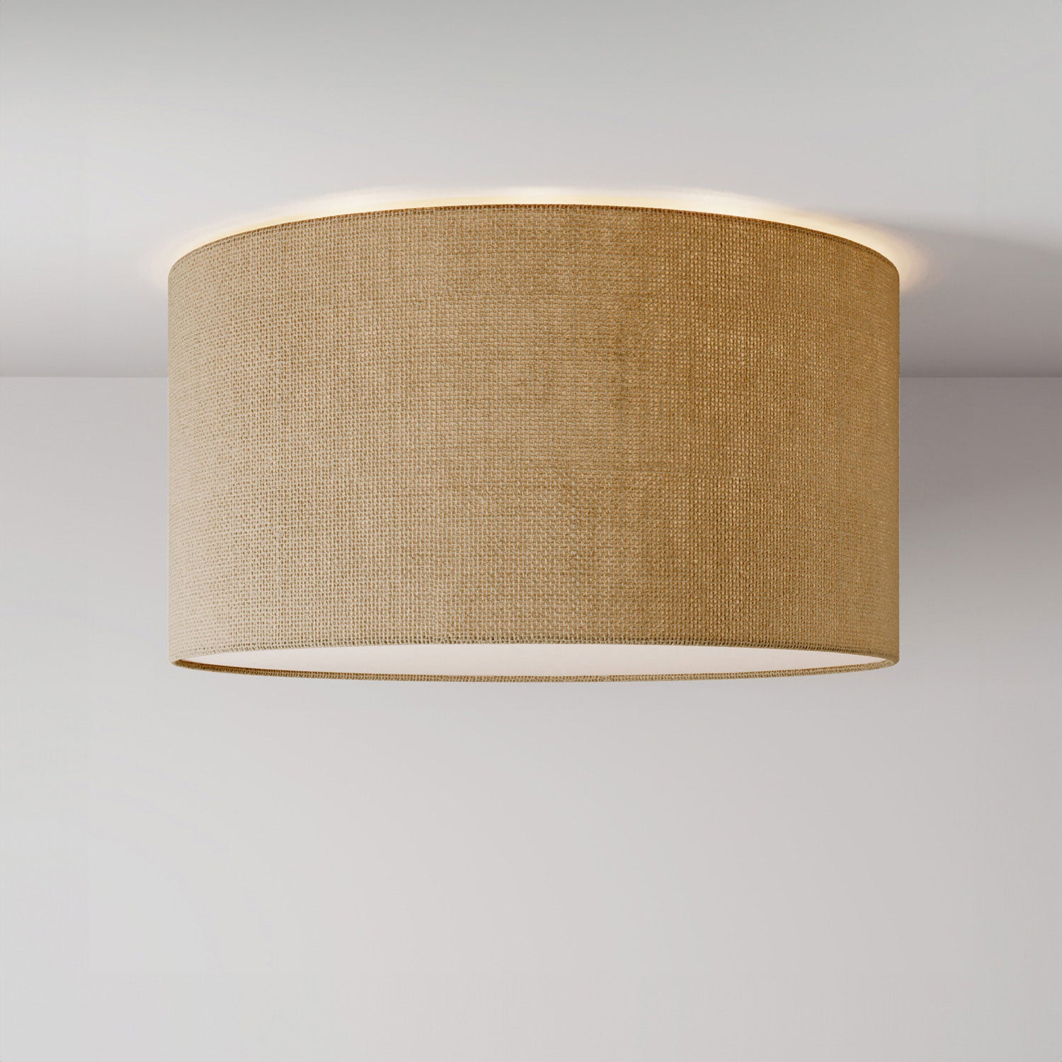 Plafoniera in tessuto Medium Juta naturale - Made in Italy