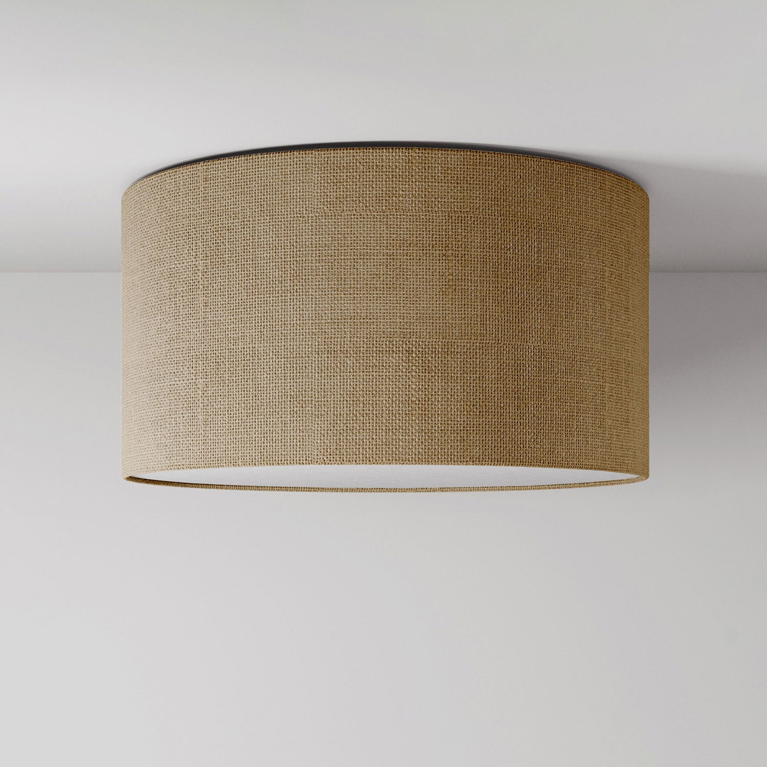 Plafoniera in tessuto Medium Juta naturale - Made in Italy