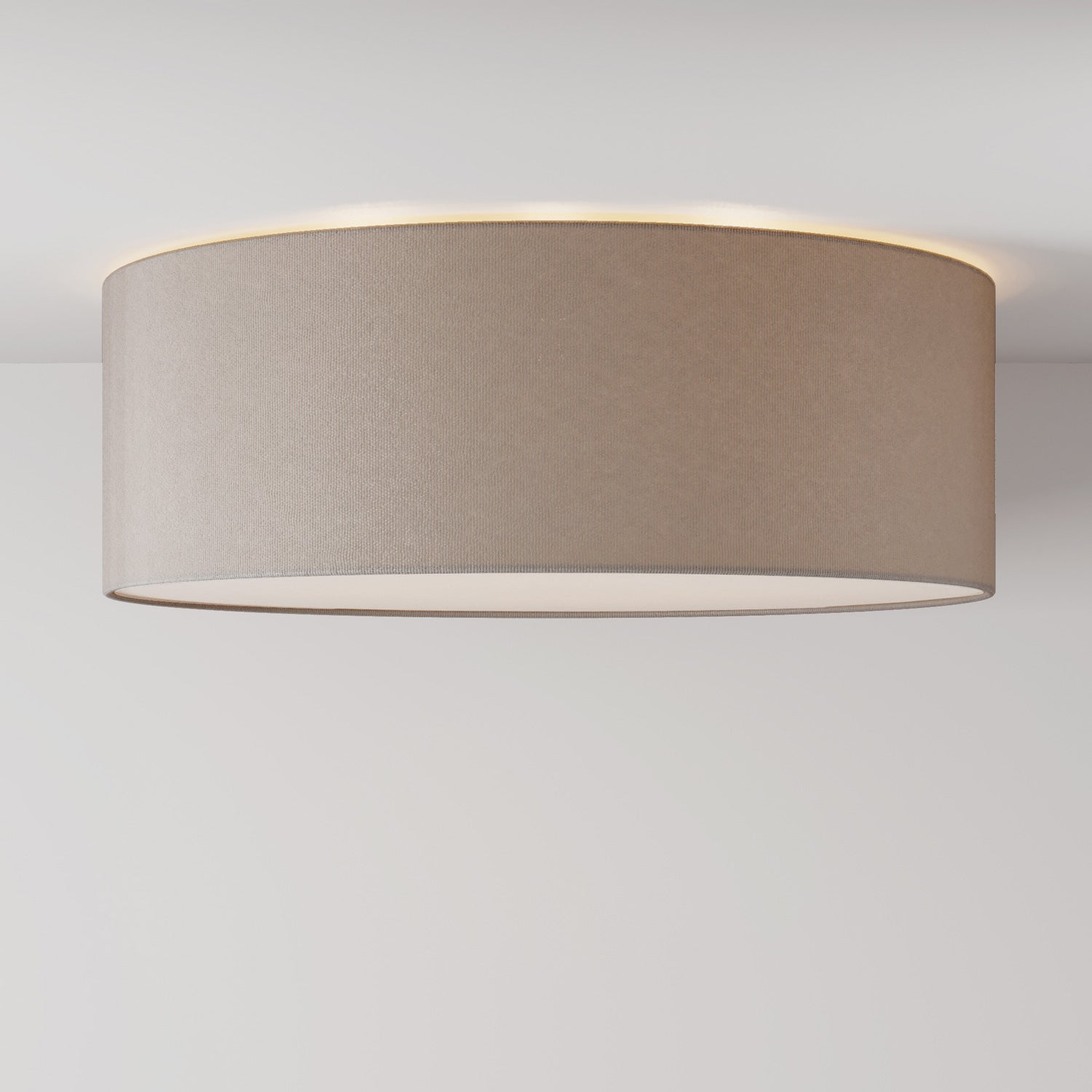 Plafoniera in tessuto Large Camelot grigio - Made in Italy