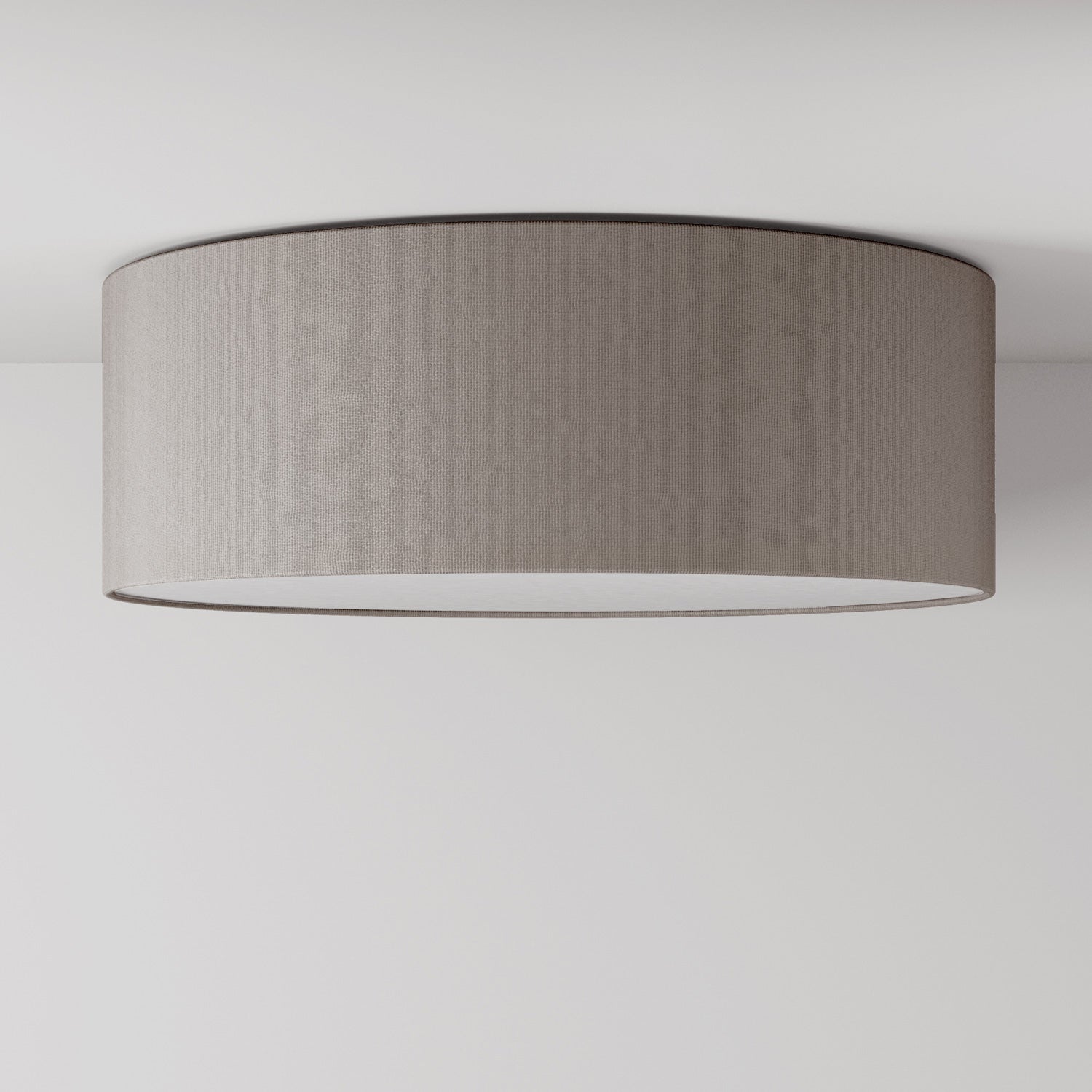 Plafoniera in tessuto Large Camelot grigio - Made in Italy