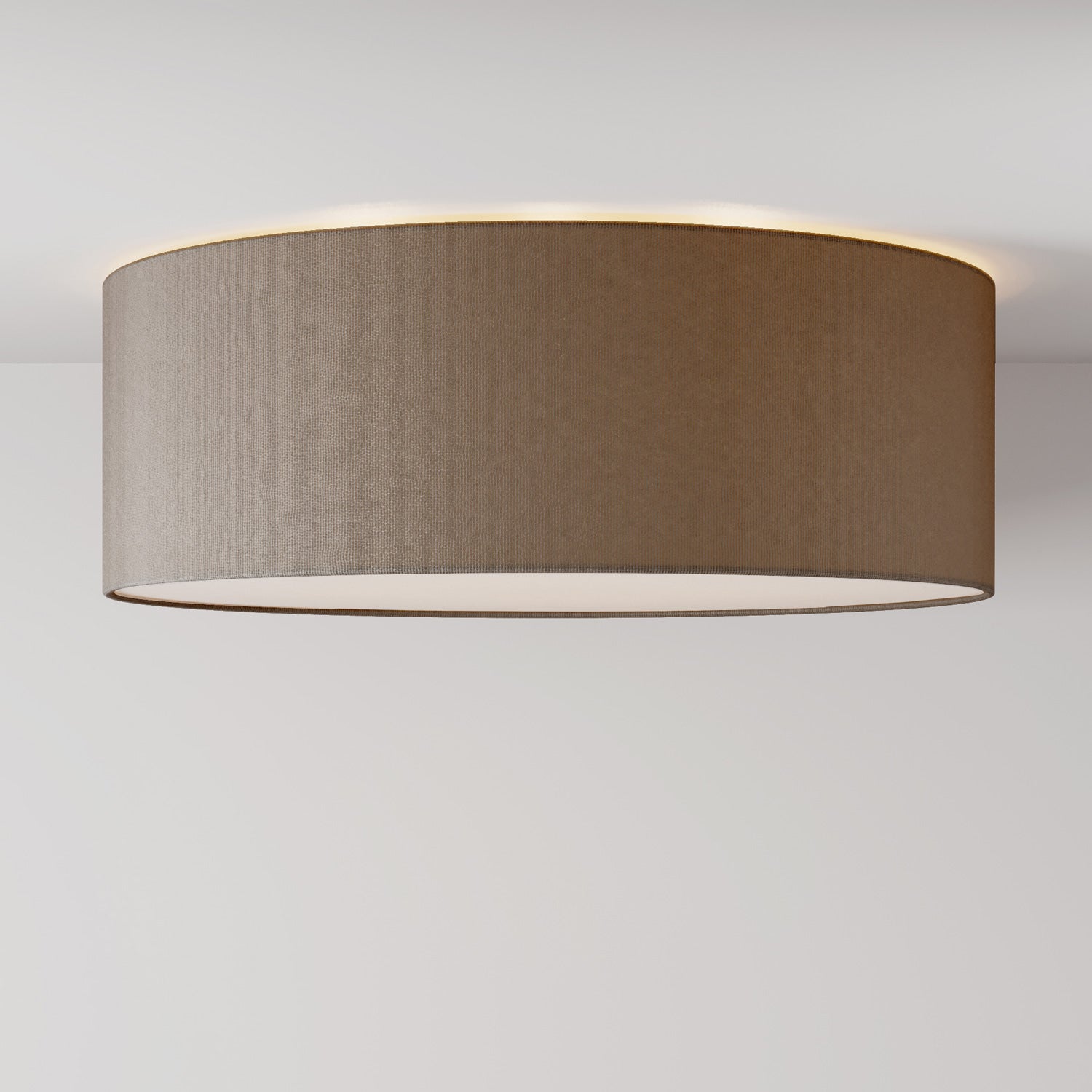 Plafoniera in tessuto Large Camelot marrone - Made in Italy