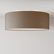 Plafoniera in tessuto Large Camelot marrone - Made in Italy