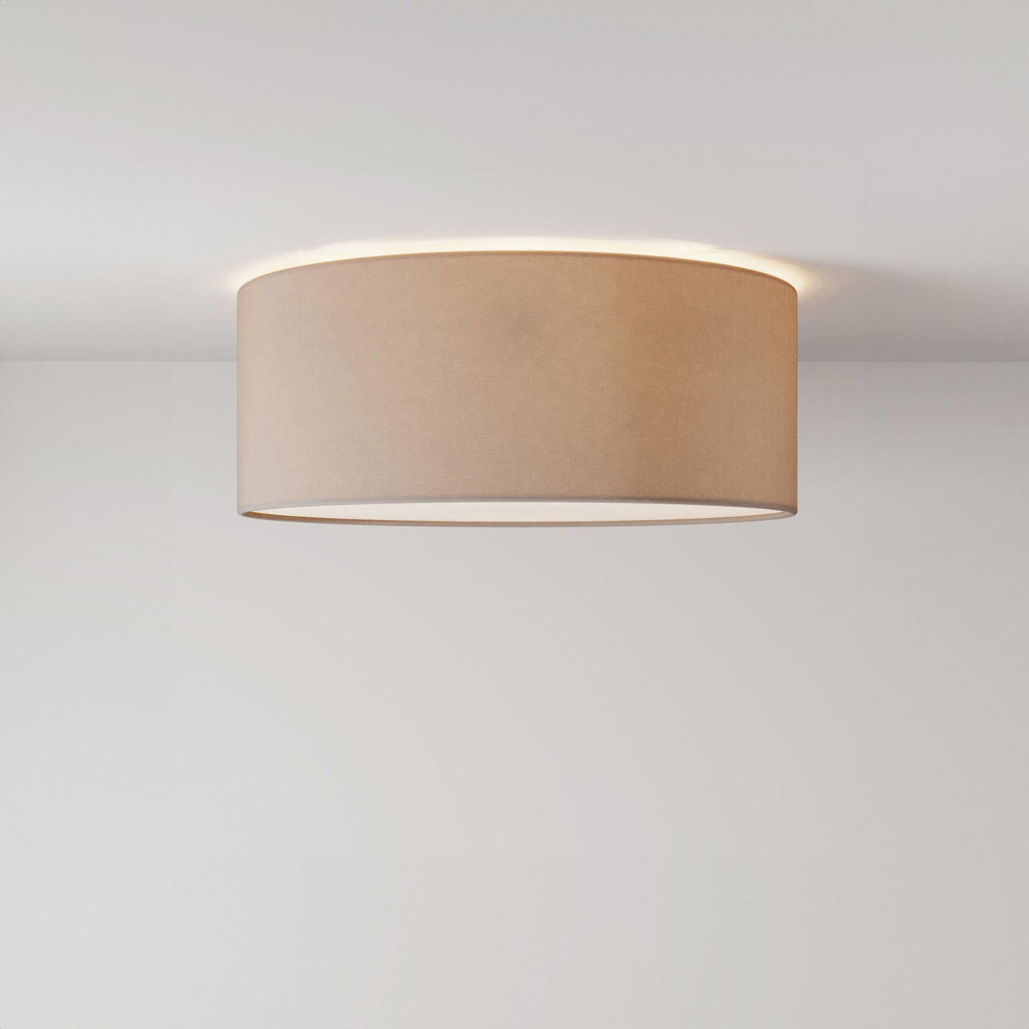 Plafoniera in tessuto Small Arenal cenere - Made in Italy