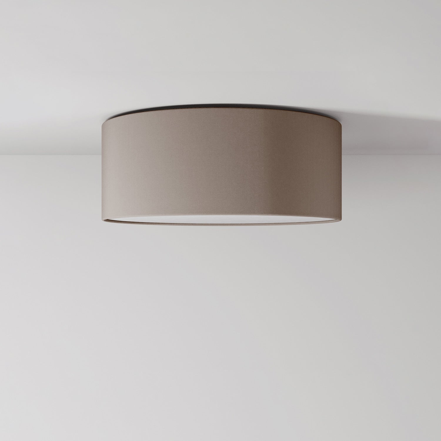 Plafoniera in tessuto Small Arenal cenere - Made in Italy