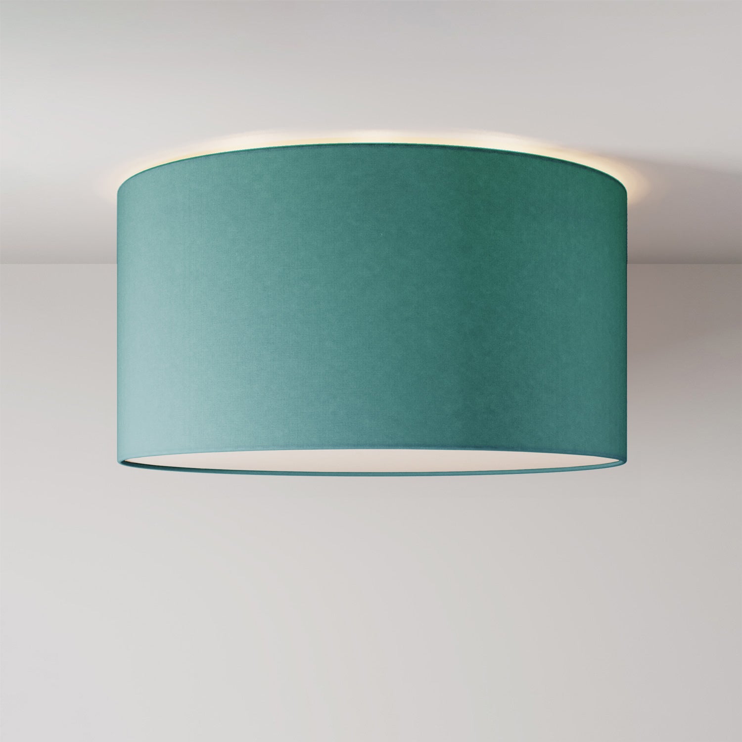 Plafoniera in tessuto Medium Teletta azzurro severo - Made in Italy
