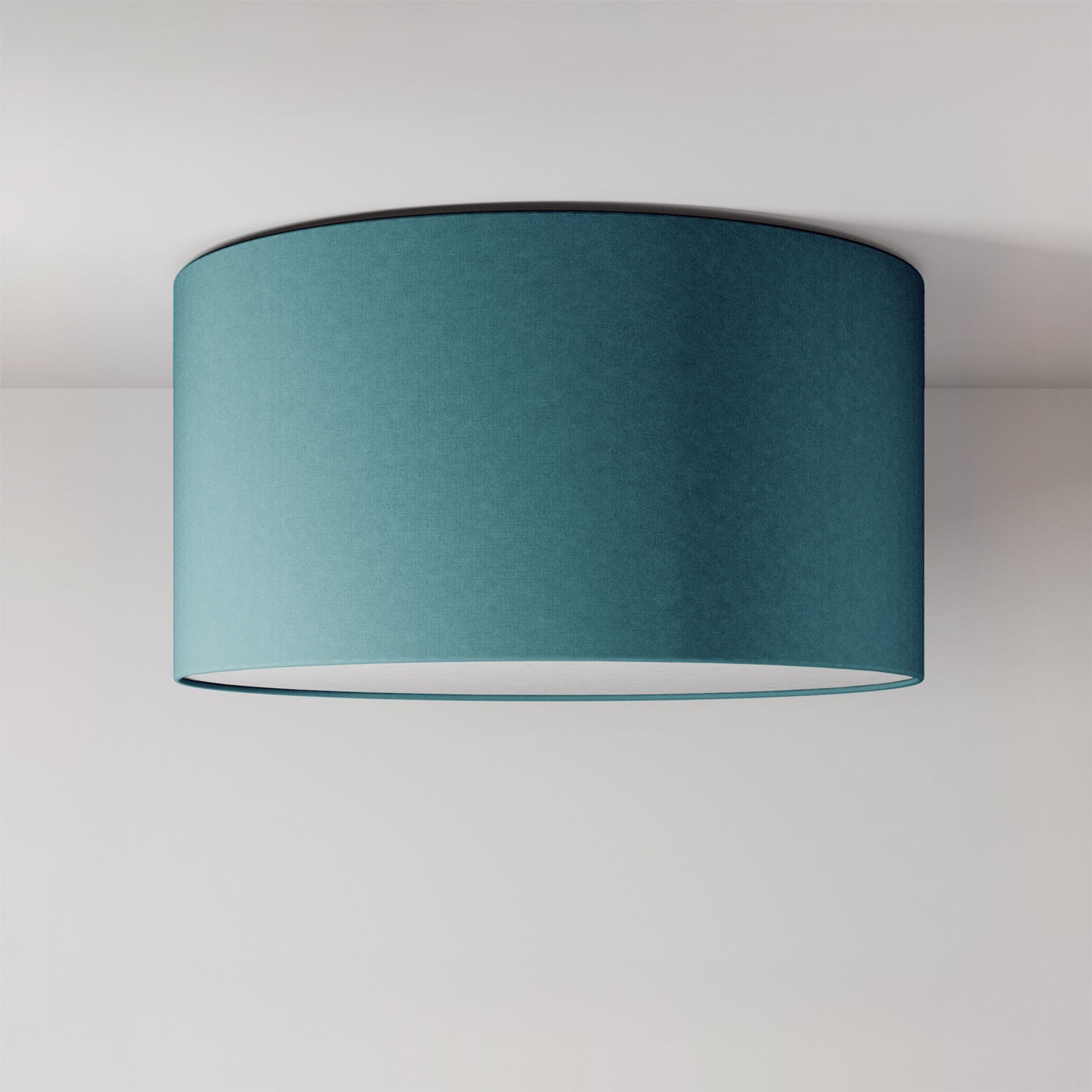 Plafoniera in tessuto Medium Teletta azzurro severo - Made in Italy