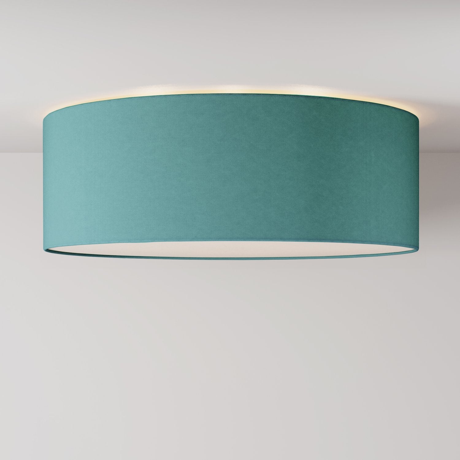 Plafoniera in tessuto Large Teletta azzurro severo - Made in Italy