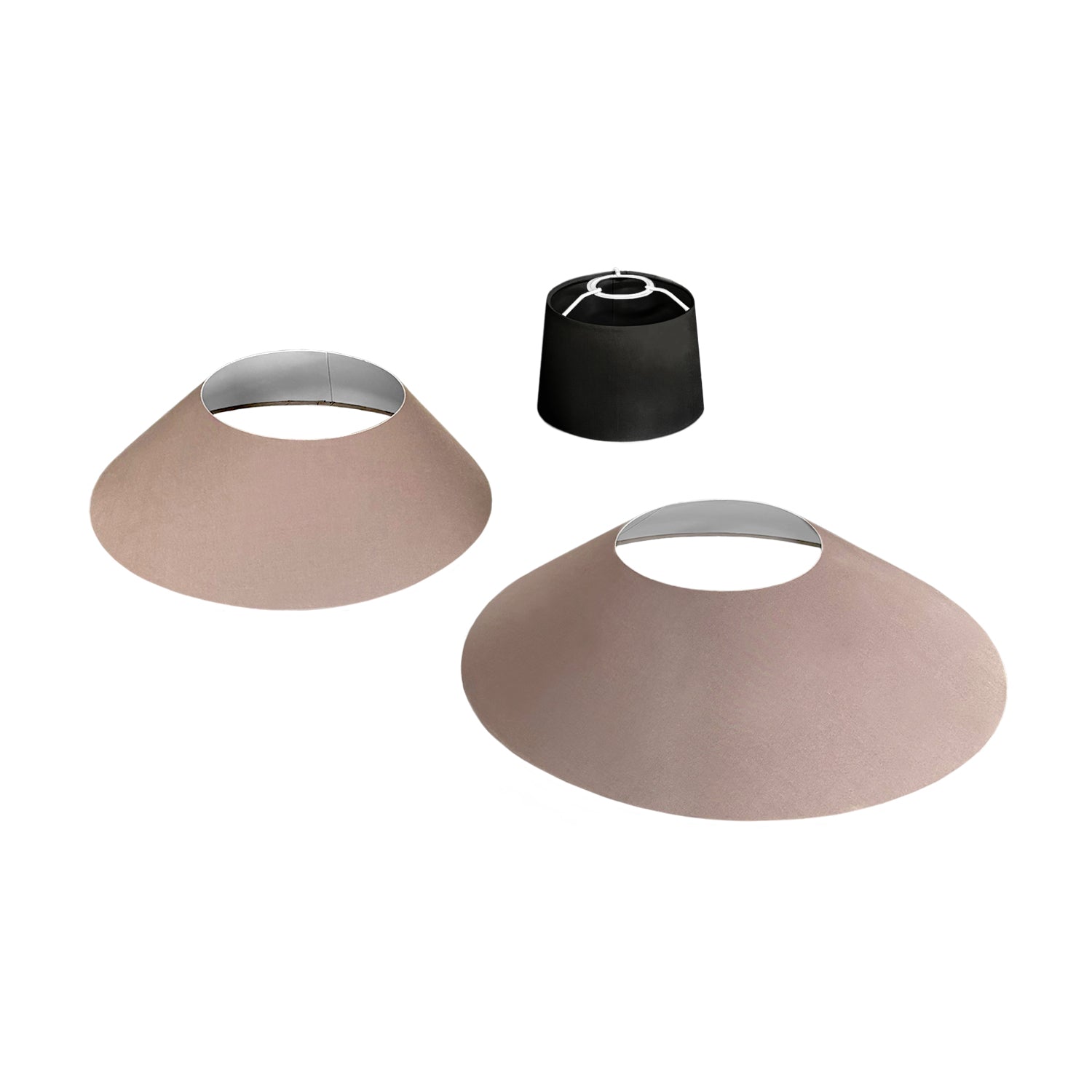 Paralume in tessuto Clessidra Teletta grigio scuro - Made in Italy