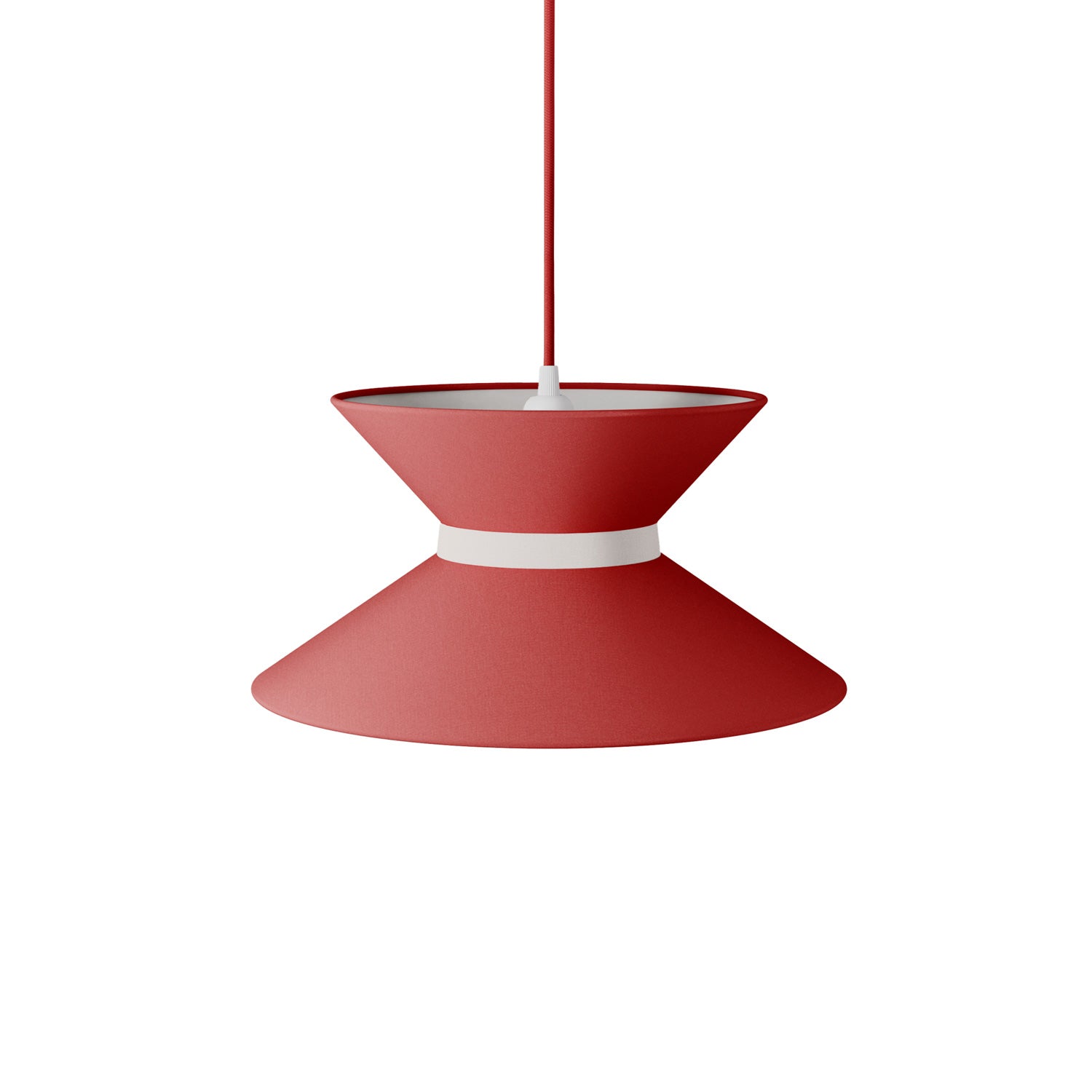 Paralume in tessuto Clessidra Teletta rosso - Made in Italy