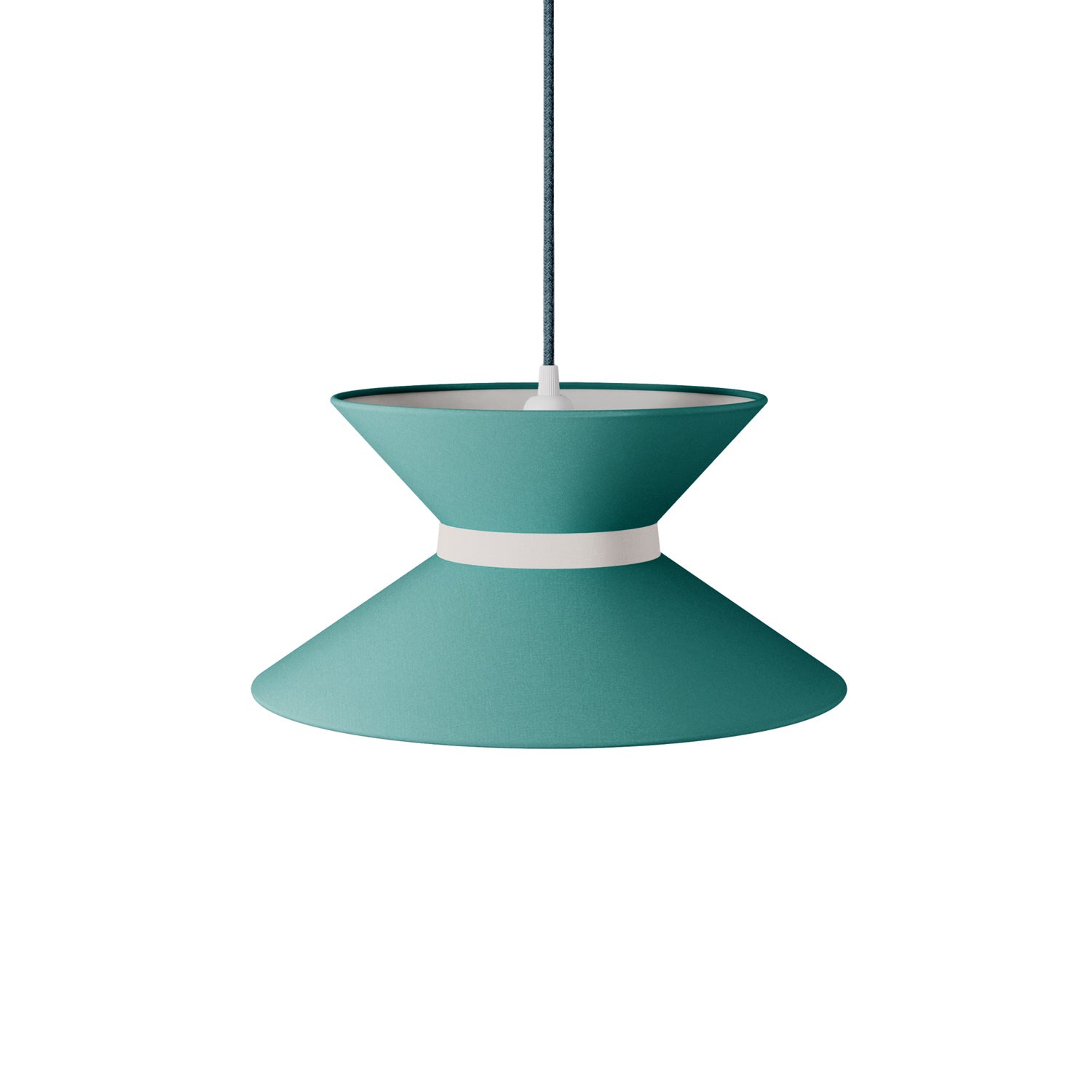 Paralume in tessuto Clessidra Teletta verde dubbio - Made in Italy