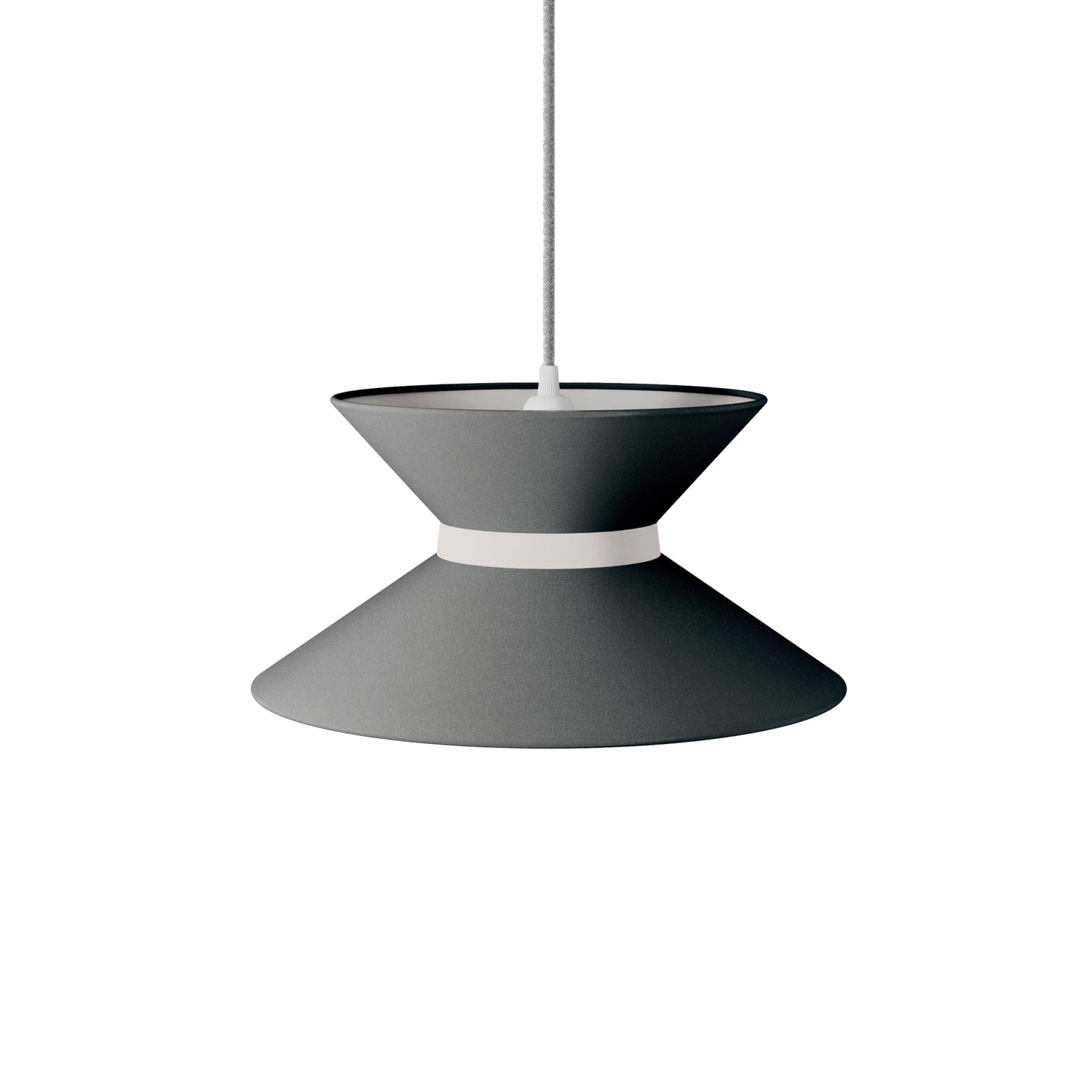 Paralume in tessuto Clessidra Teletta grigio scuro - Made in Italy