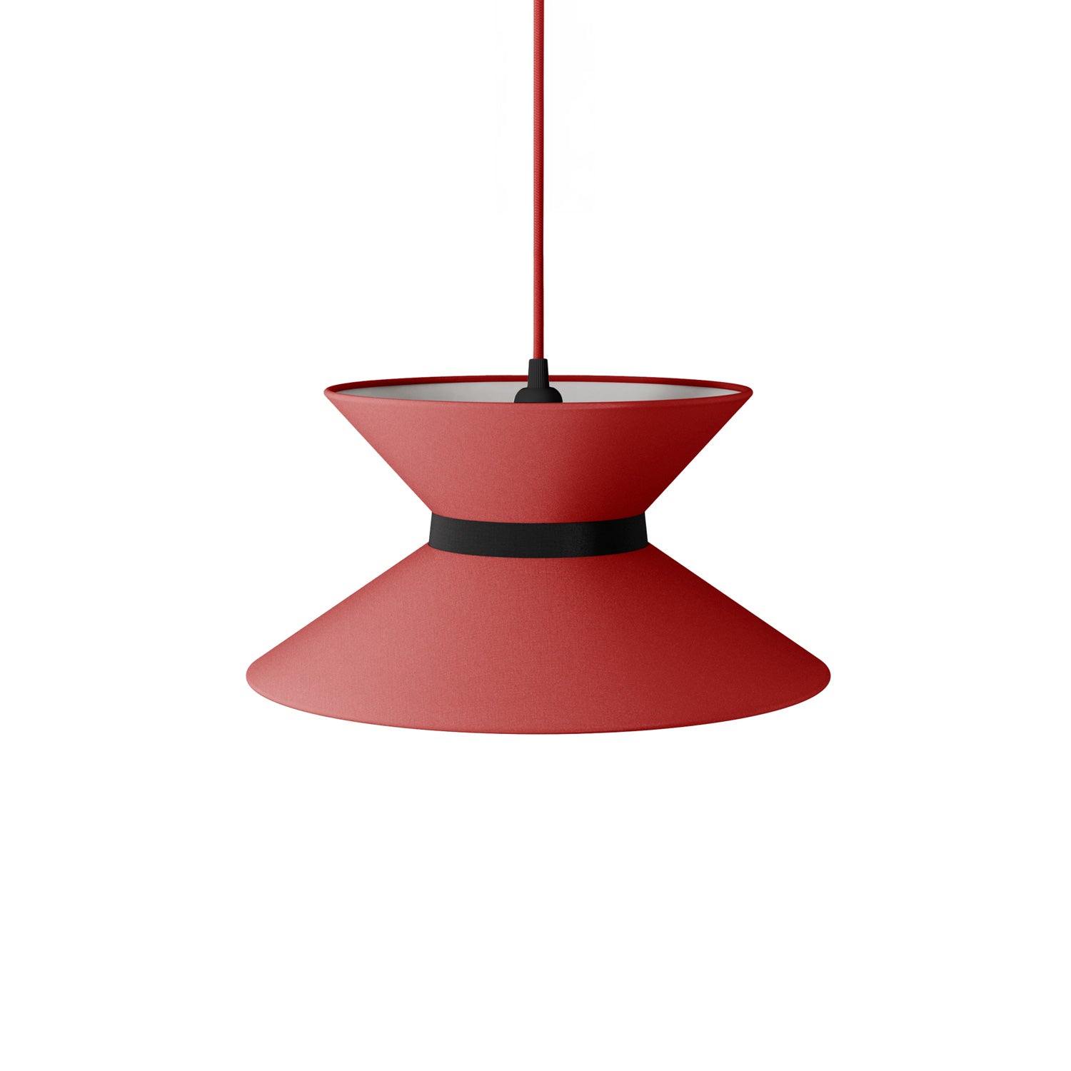 Paralume in tessuto Clessidra Teletta rosso - Made in Italy