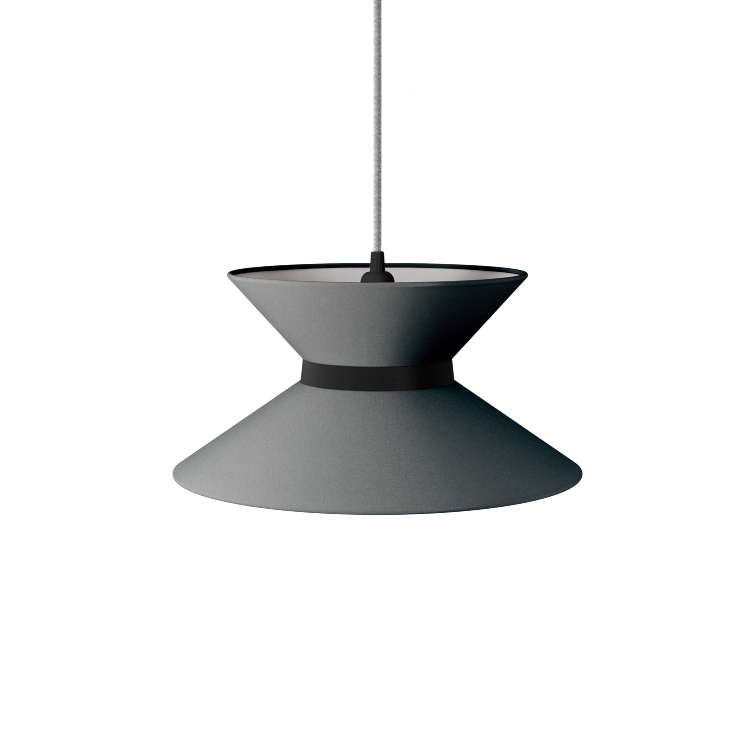 Paralume in tessuto Clessidra Teletta grigio scuro - Made in Italy