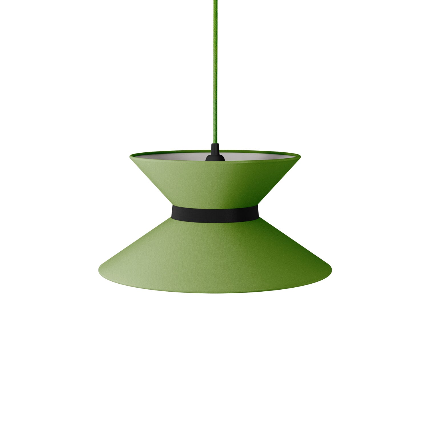 Paralume in tessuto Clessidra Cinette verde pistacchio - Made in Italy