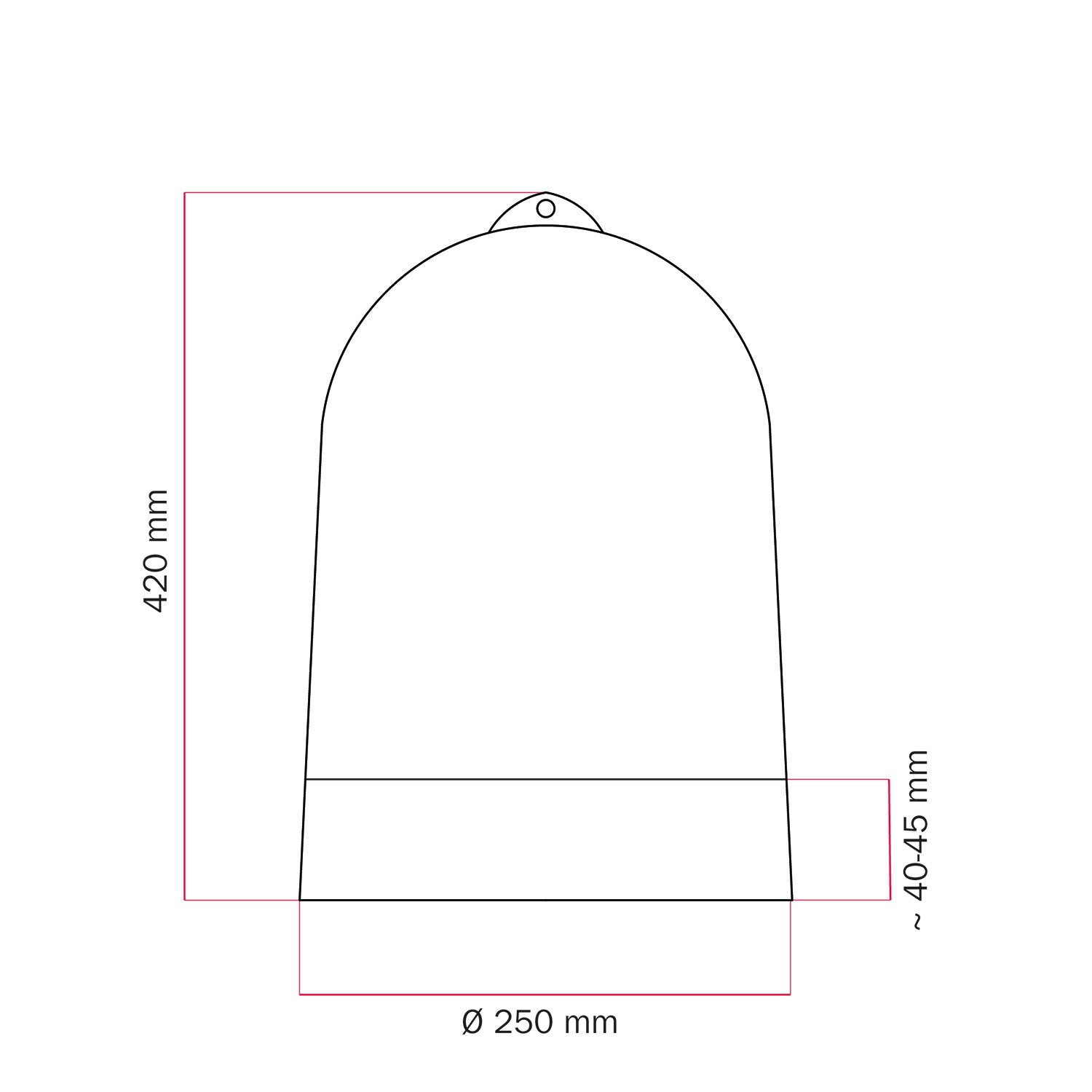 Paralume Campana XL bicolore in ceramica Bianco e Petrolio, collezione Materia - Made in Italy