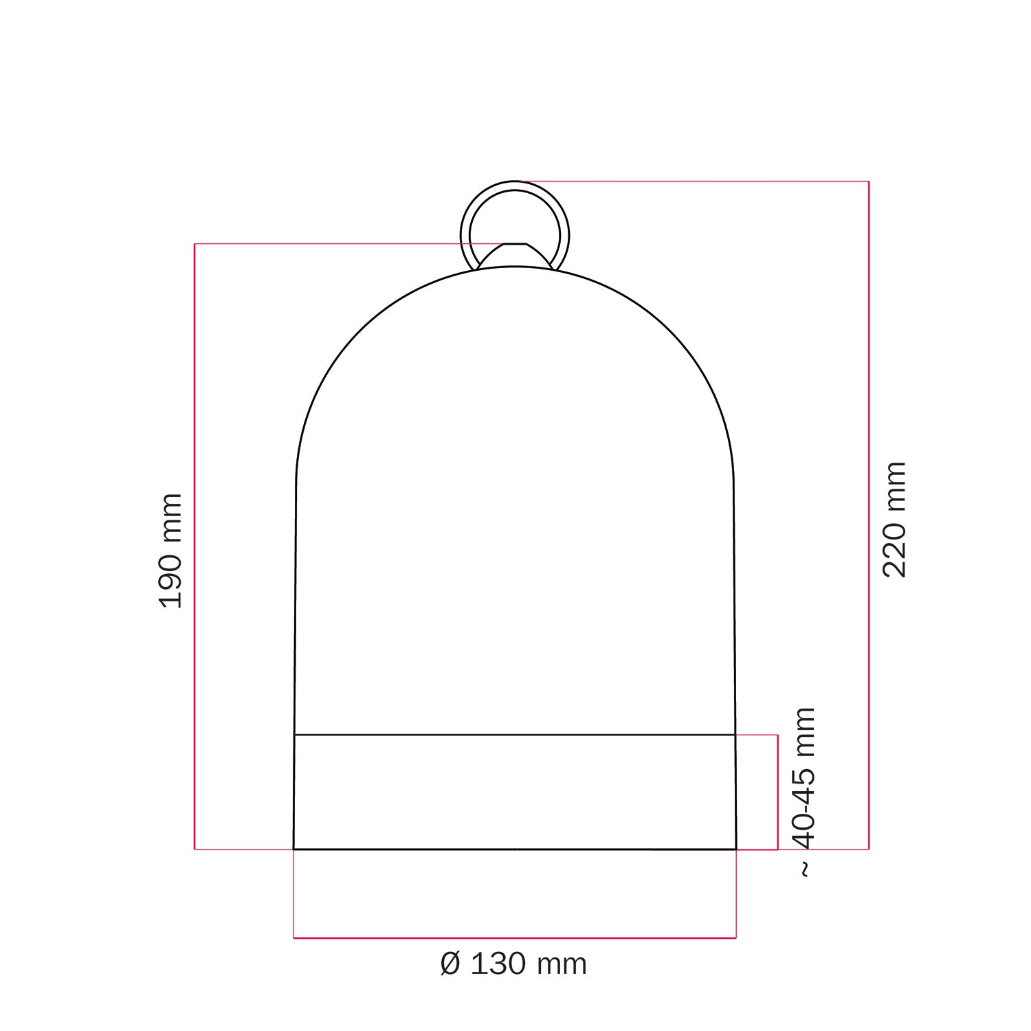 Paralume Campana Mini XS bicolore in ceramica Bianco e Marrone, collezione Materia - Made in Italy