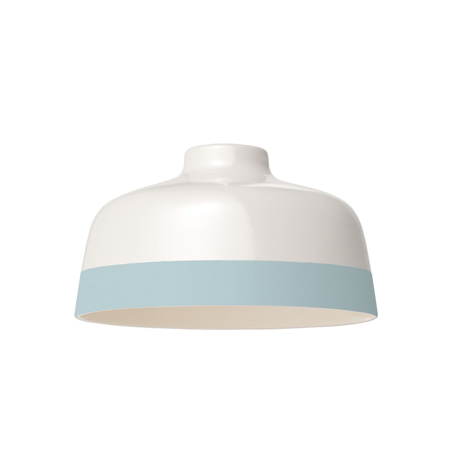 Paralume Coppa bicolore in ceramica Bianco e Azzurro, collezione Materia - Made in Italy