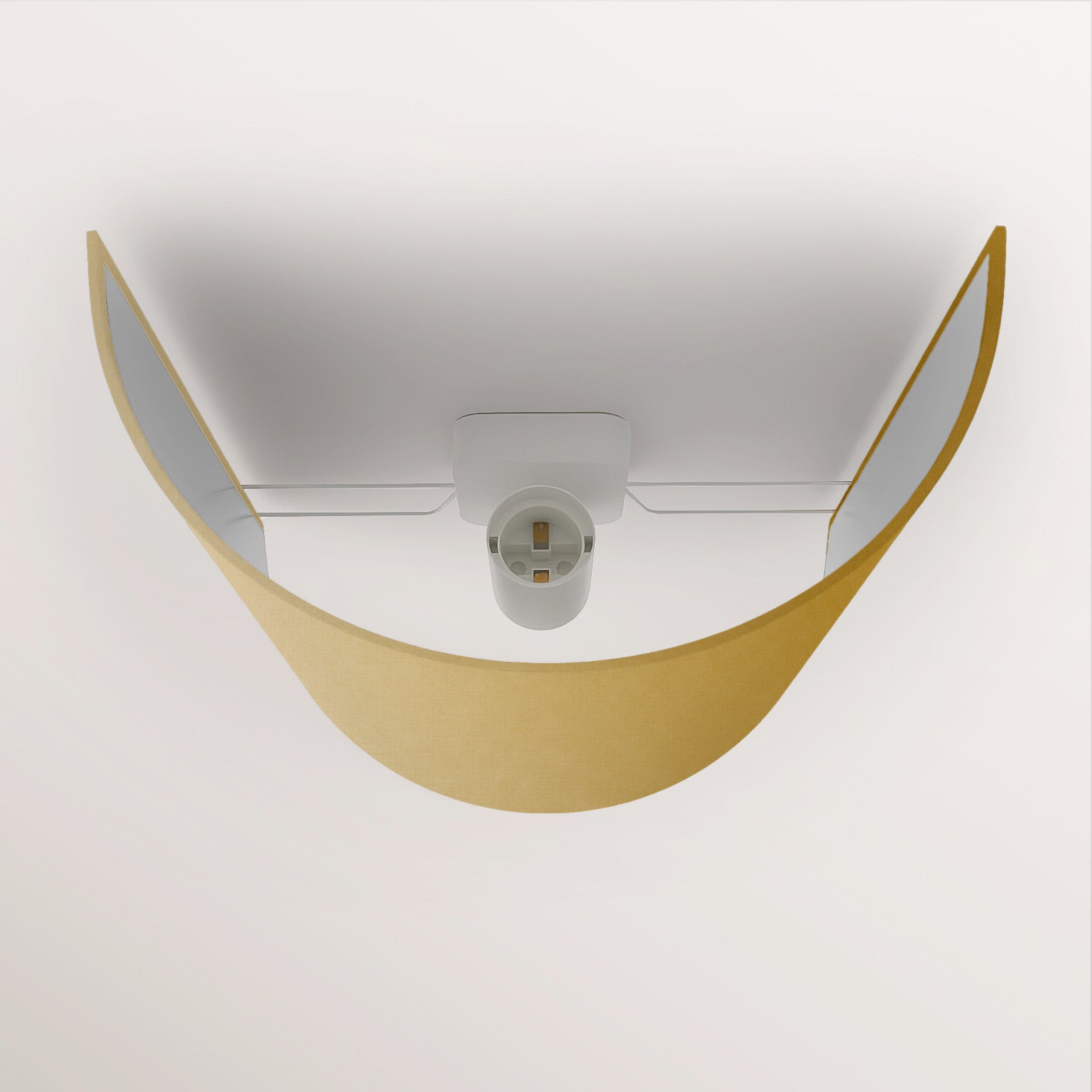 Applique Ventola con paralume in tessuto Arenal oro - Made in Italy