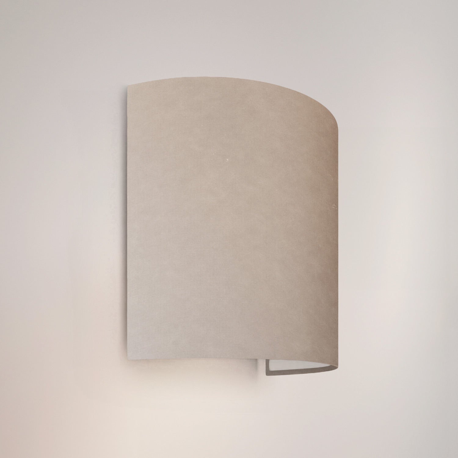Applique Ventola con paralume in tessuto Camelot grigio chiaro - Made in Italy