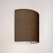 Applique Ventola con paralume in tessuto Camelot marrone - Made in Italy