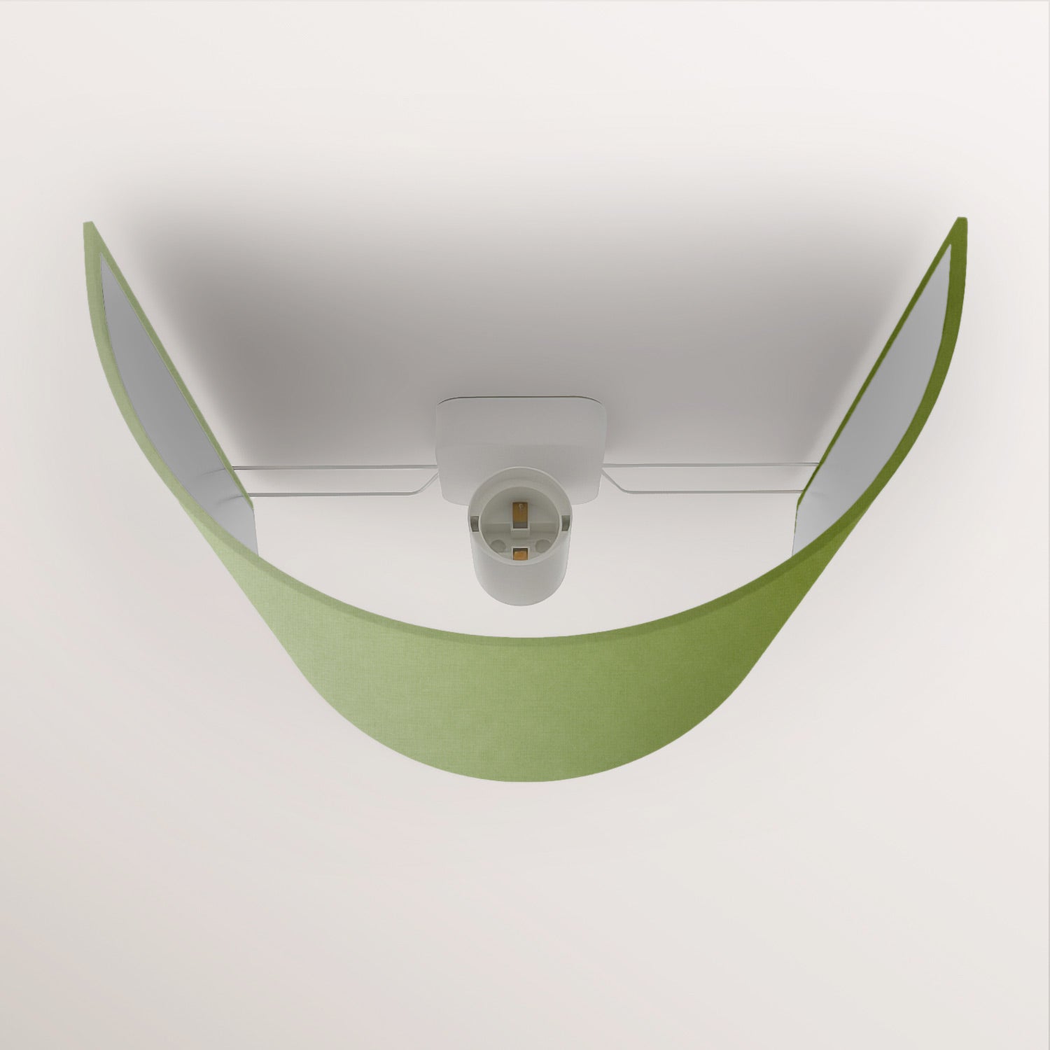 Applique Ventola con paralume in tessuto Cinette verde pistacchio - Made in Italy