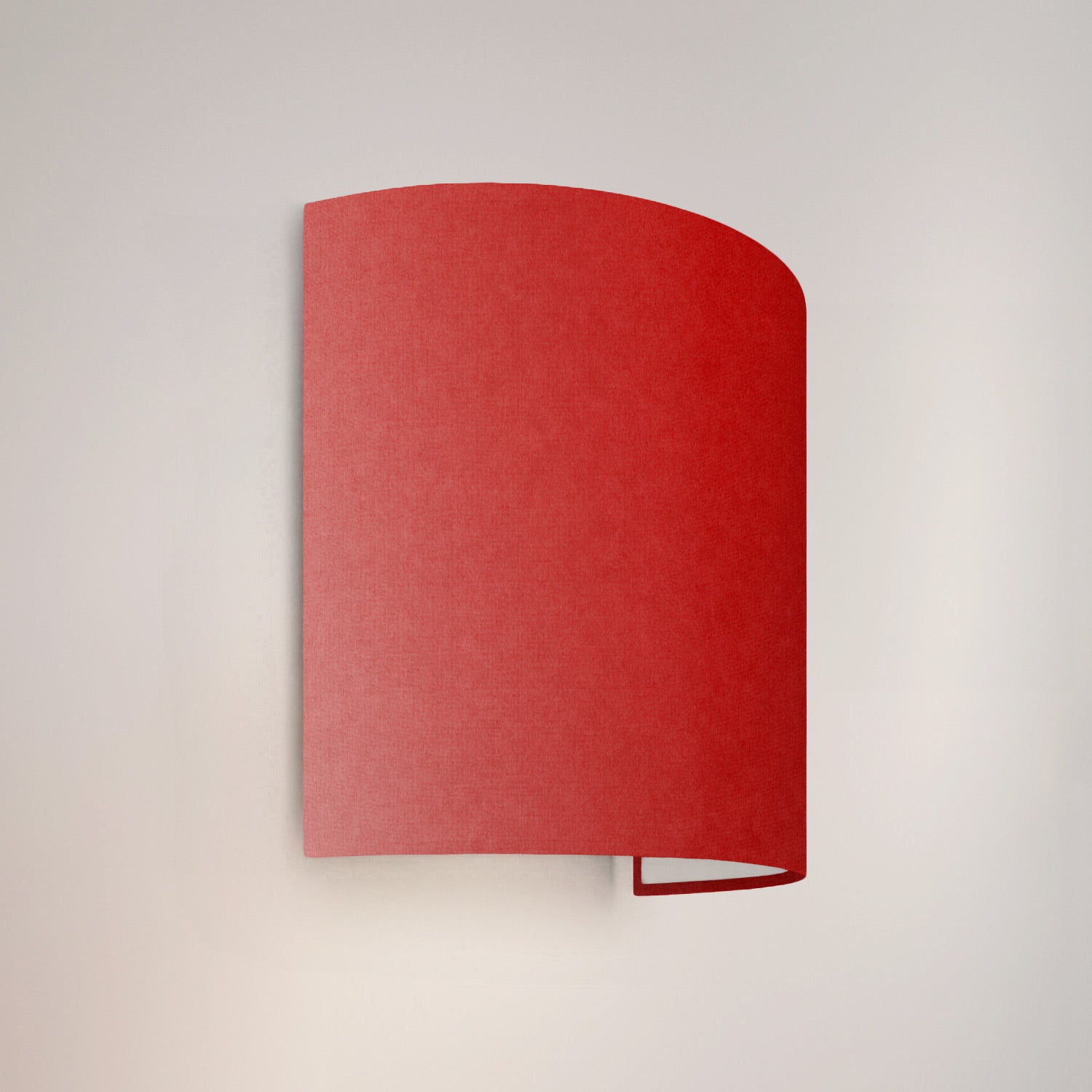 Applique Ventola con paralume in tessuto Teletta rosso - Made in Italy