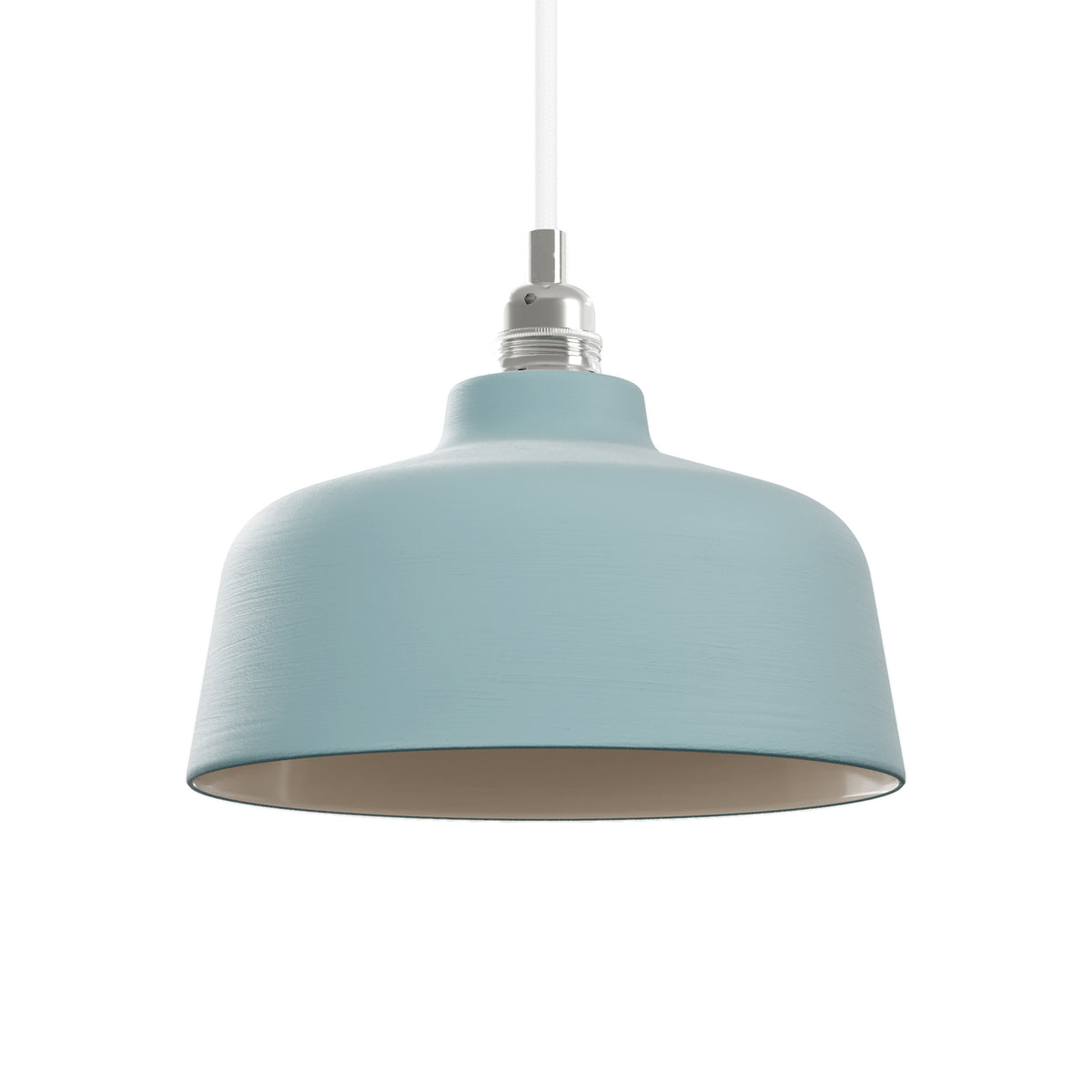 Paralume Coppa in ceramica per lampadario - Azzurro / Bianco