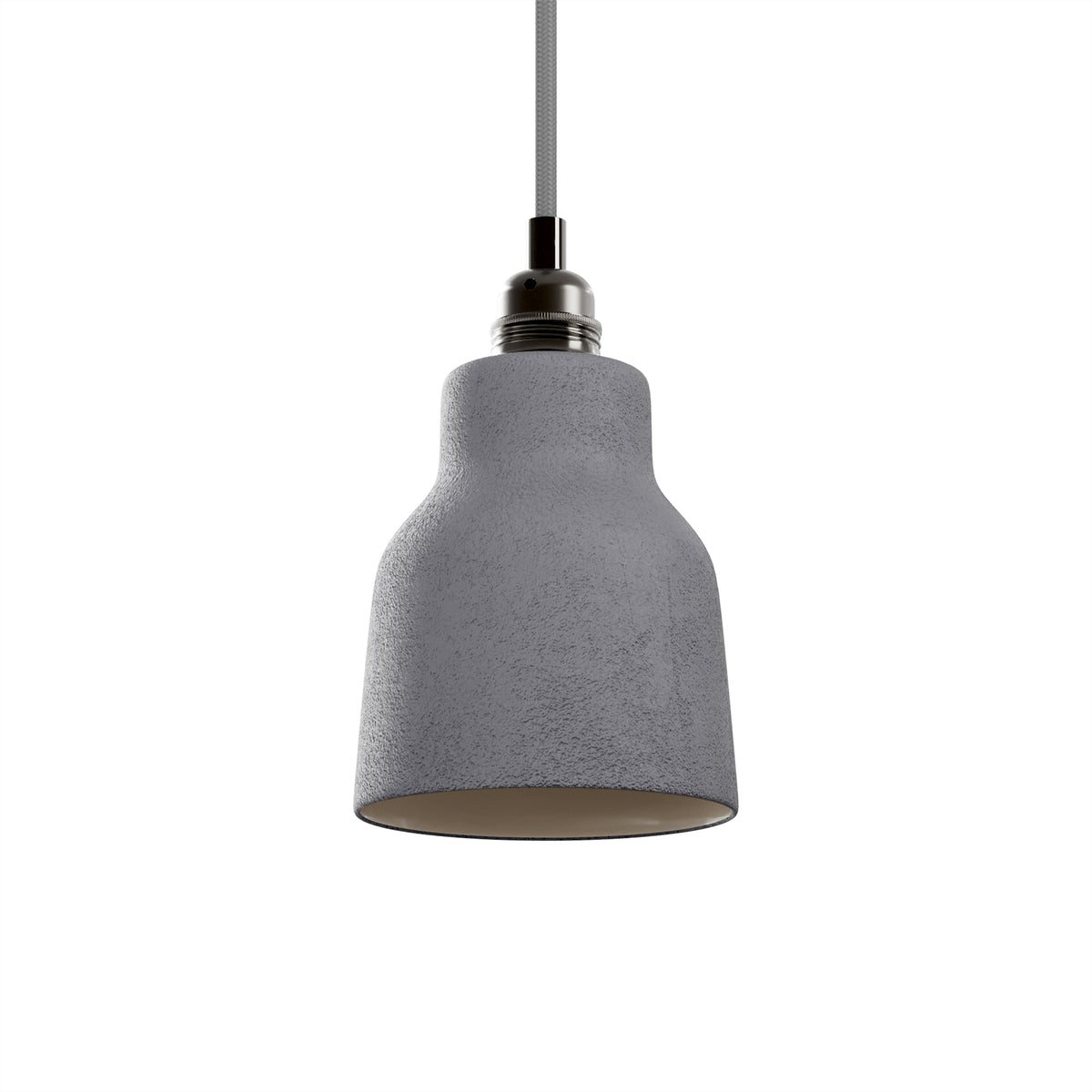 Paralume Vaso in ceramica per lampadario - Effetto cemento / Bianco