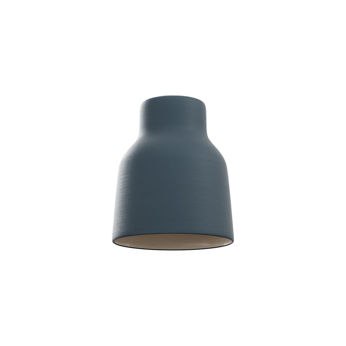 Paralume Vaso in ceramica per lampadario - Petrolio / Bianco