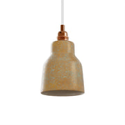 Paralume Vaso in ceramica per lampadario - Effetto verde rame / Bianco