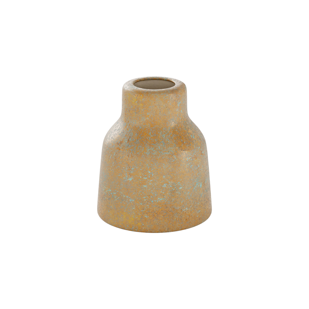 Paralume Vaso in ceramica per lampadario - Effetto verde rame / Bianco