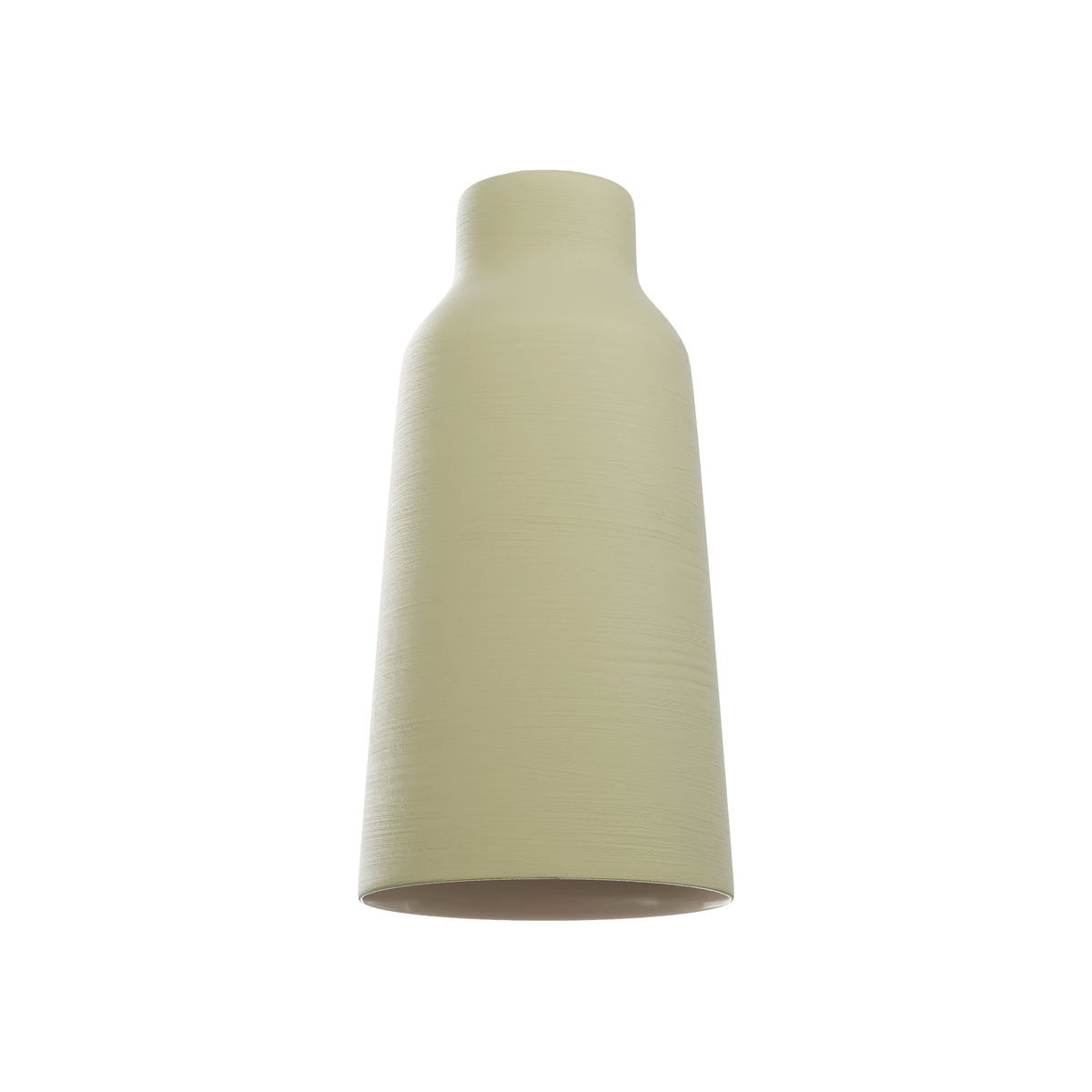 Paralume Bottiglia in ceramica per lampadario - Verde salvia / Bianco