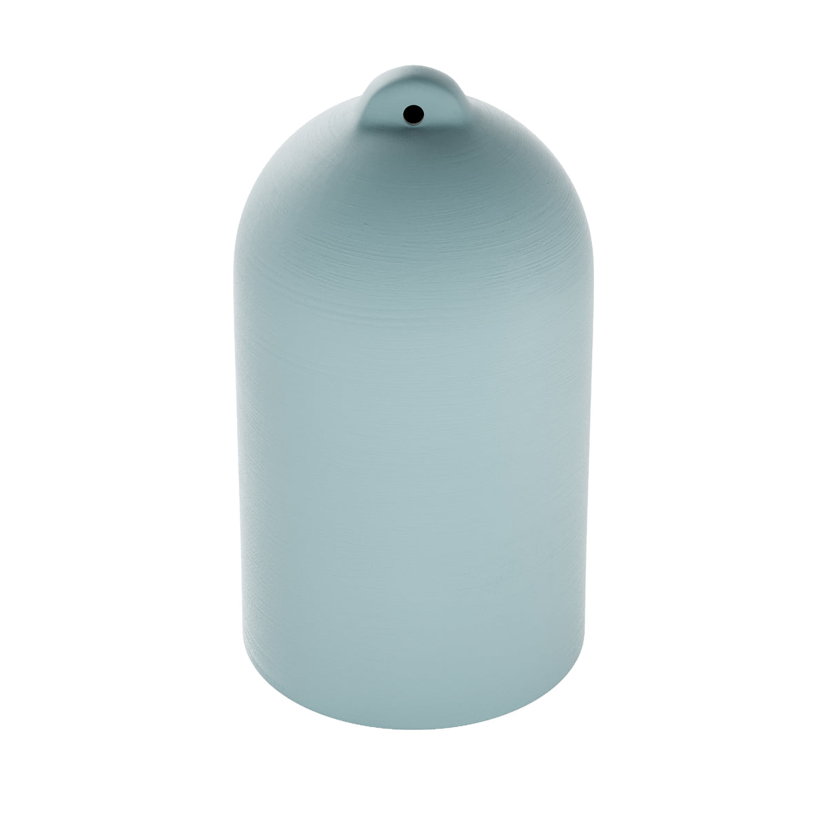 Paralume Campana XL in ceramica per lampadario - Azzurro / Bianco