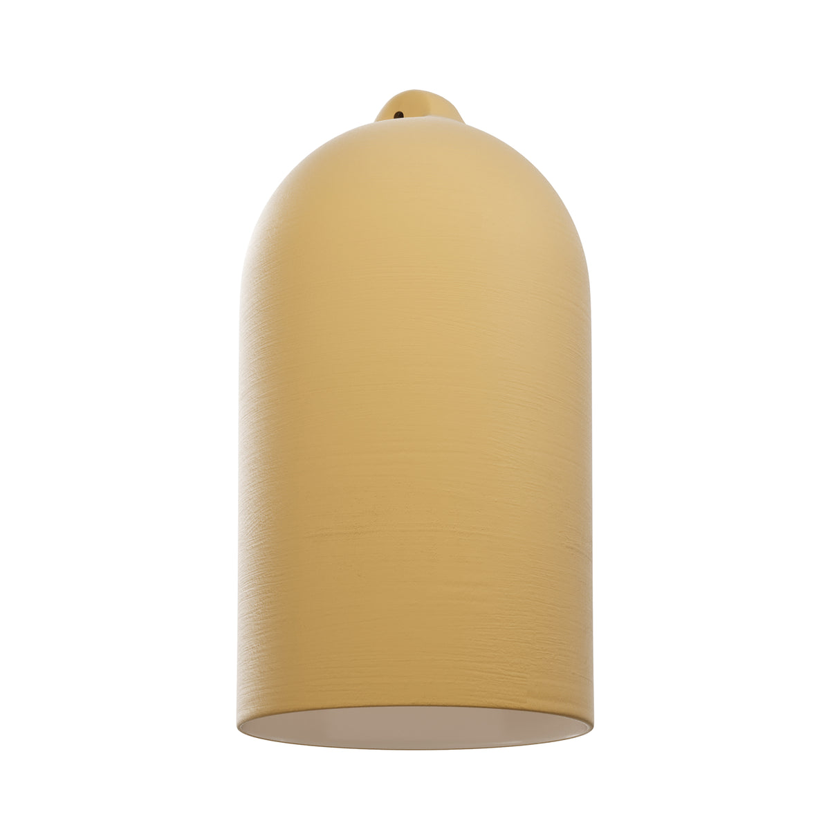 Paralume Campana XL in ceramica per lampadario - Giallo / Bianco