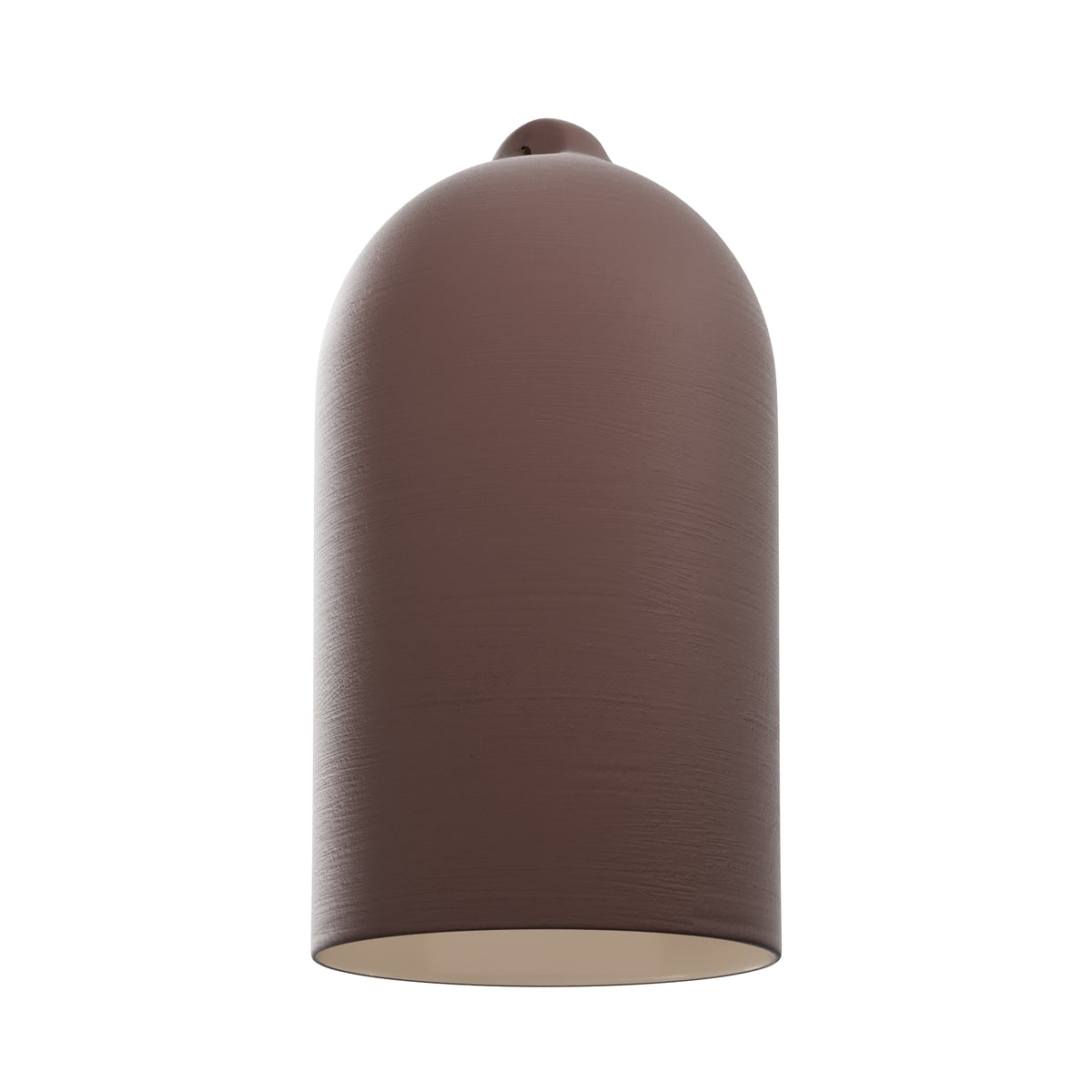 Paralume Campana XL in ceramica per lampadario - Marrone / Bianco