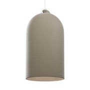 Paralume Campana XL in ceramica per lampadario - Tortora / Bianco