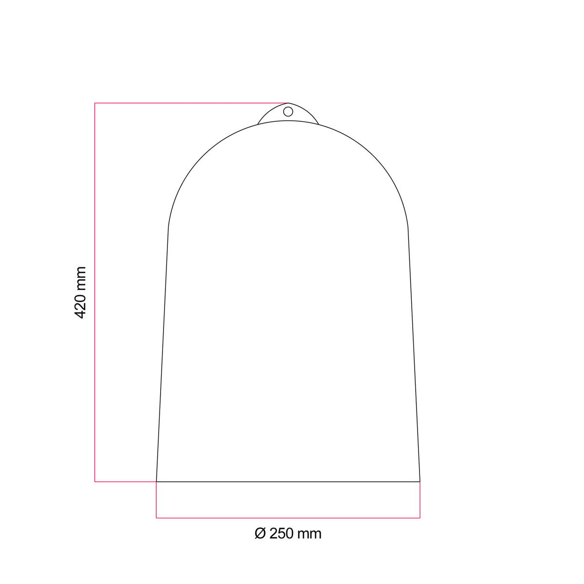 Paralume Campana XL in ceramica per lampadario - Giallo / Bianco