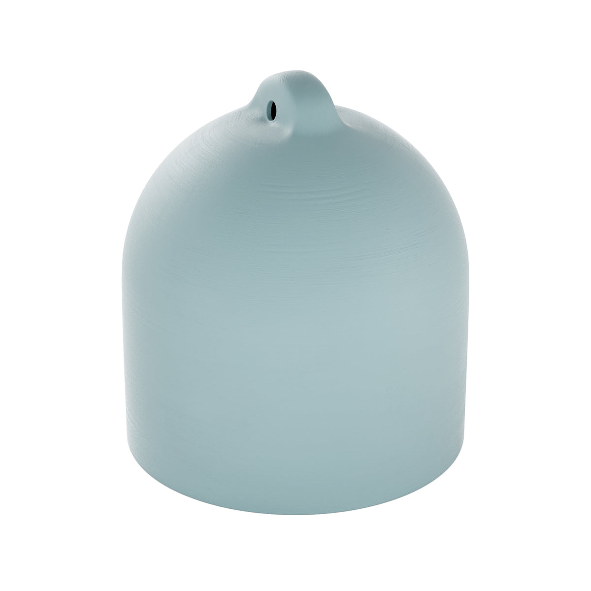 Paralume Campana M in ceramica per lampadario - Azzurro / Bianco