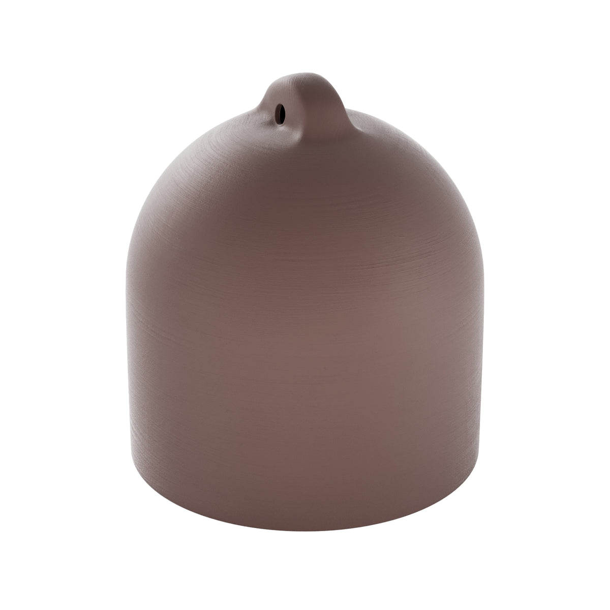 Paralume Campana M in ceramica per lampadario - Marrone / Bianco