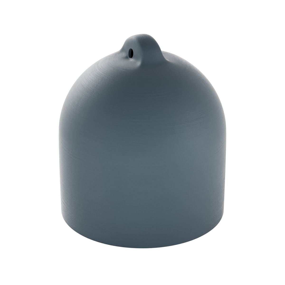 Paralume Campana M in ceramica per lampadario - Petrolio / Bianco