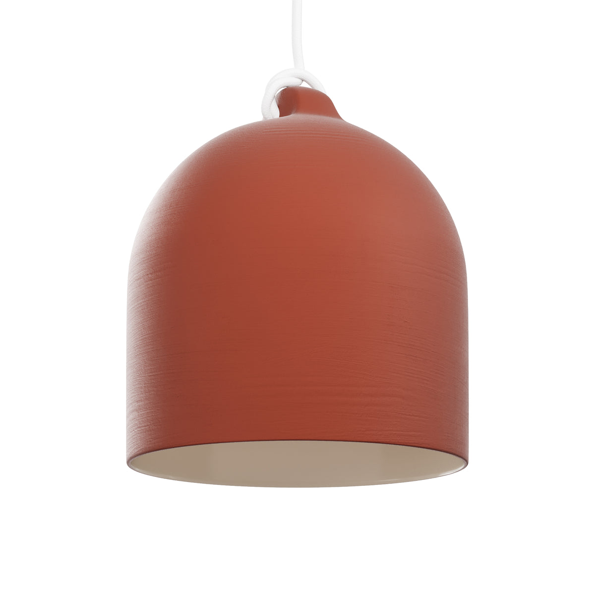 Paralume Campana M in ceramica per lampadario - Corallo / Bianco