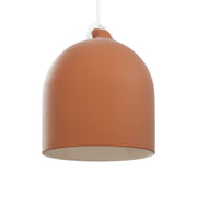 Paralume Campana M in ceramica per lampadario - Terracotta / Bianco