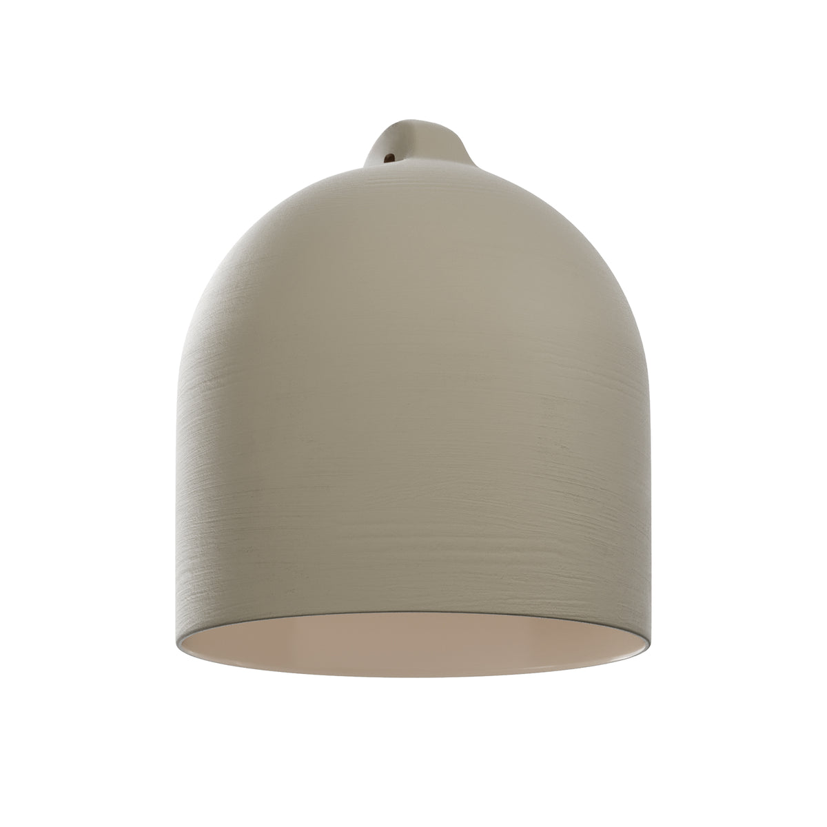 Paralume Campana M in ceramica per lampadario - Tortora / Bianco